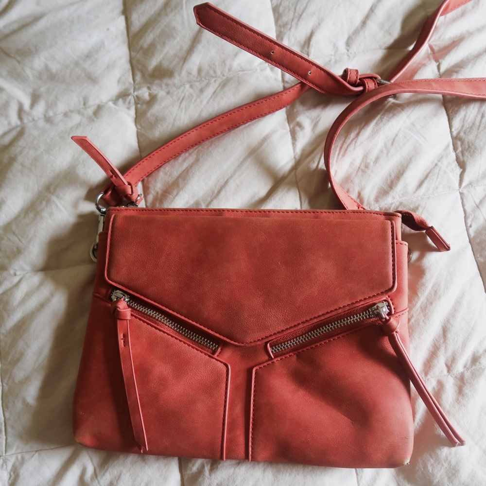 Free People Salmon Pink Crossbody Purse
